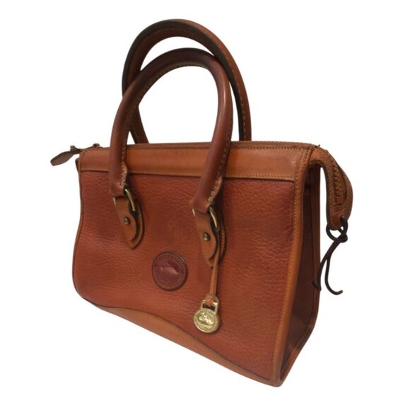 Dooney & Bourke Handbags - Vintage Dooney & Bourke Pebbled Leather Satchel Handbag - Made In USA